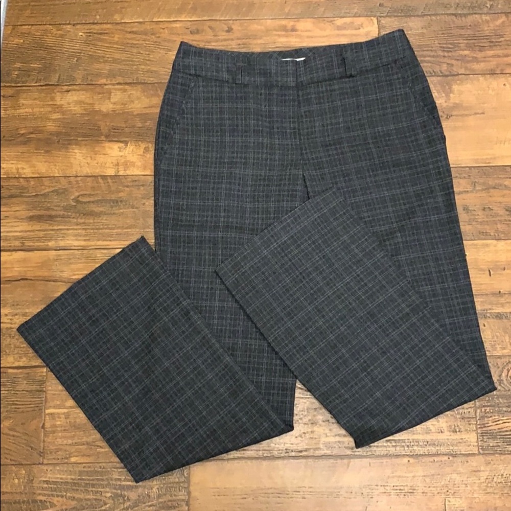 Gray Plaid Slacks - Size 8